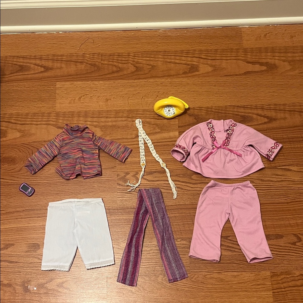 American Girl Doll Julie outfit and pijama